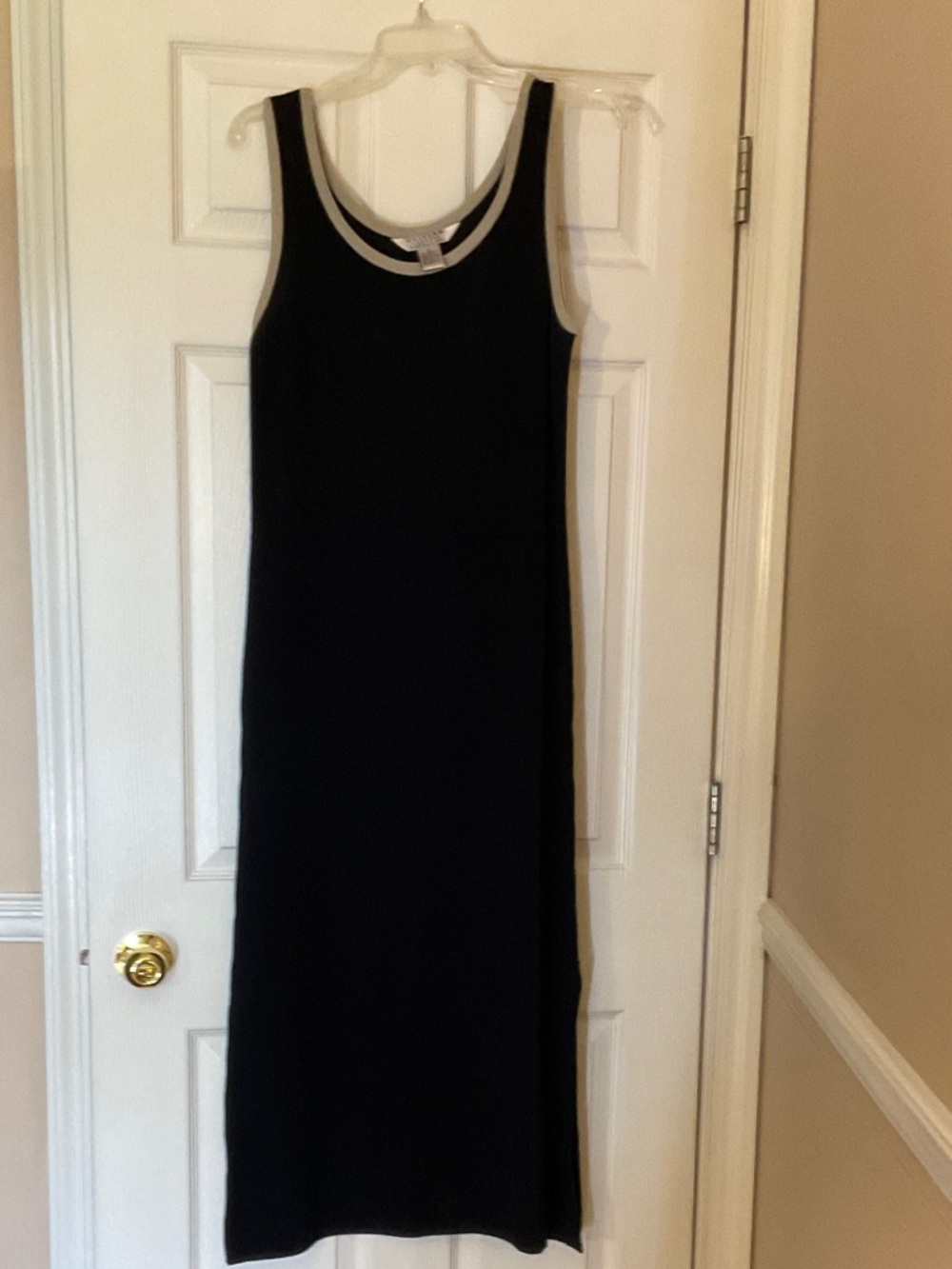 JohnPaulRichard Black Tank Maxi Dress with Light Trim